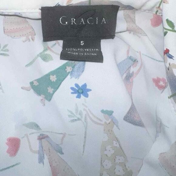 Gracia CHECKERED SHIRT CENTURY FUNNY PEOPLE Blouse,Designer,size Small - Picture 6 of 8